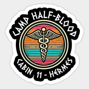 Cabin 11 -Hermes greek mythology v6 camp half blood Sticker